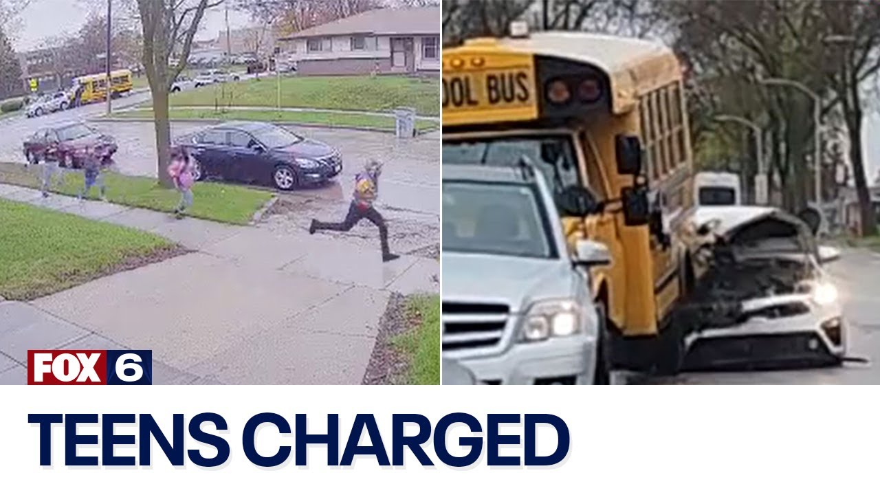 Car hits Milwaukee school bus; 3 teens charged | FOX6 News Milwaukee