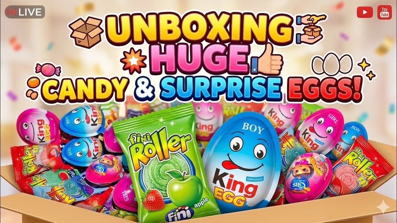 ​🔴 LIVE: HUGE SURPRISE EGGS & CANDY UNBOXING! 🍬✨  #ASMR #satisfying #LiveASMR