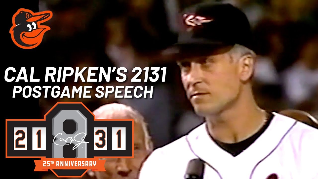 Cal Ripken, Jr.’s 2131 Postgame Speech | Orioles' 2131 25th Anniversary Celebration
