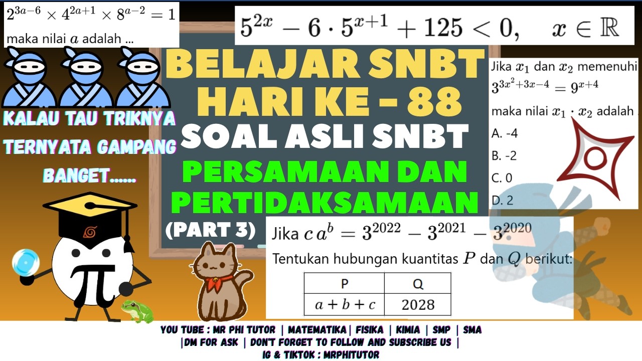 Day 88 Belajar SNBT – Wajib Tau Trik Mengerjakan Eksponen ! (3) #snbt #belajaronline #utbk #snbt2026