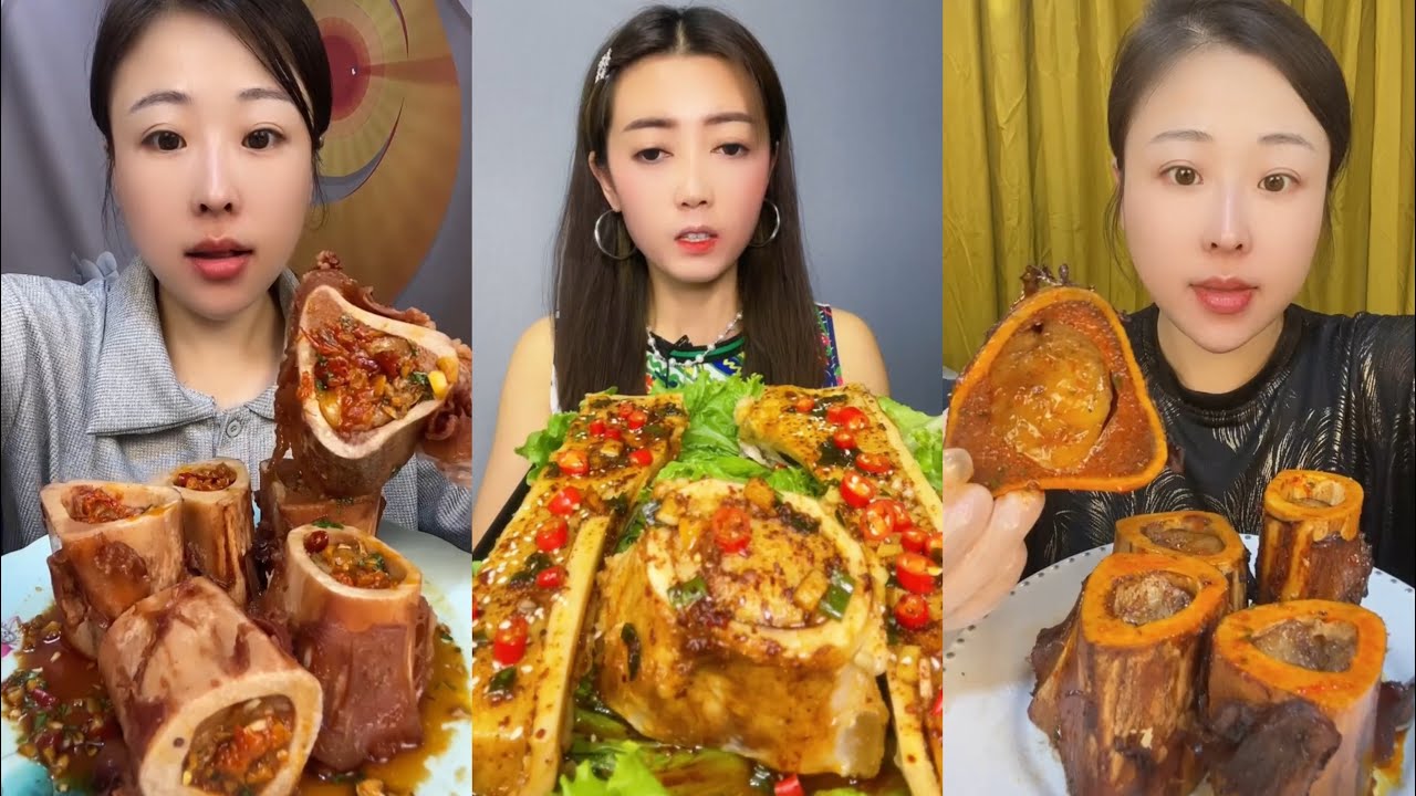 asmr super fatty spicy bone marrow mukbang - thánh ăn tủy xương siêu cay - mukbang eating show #771