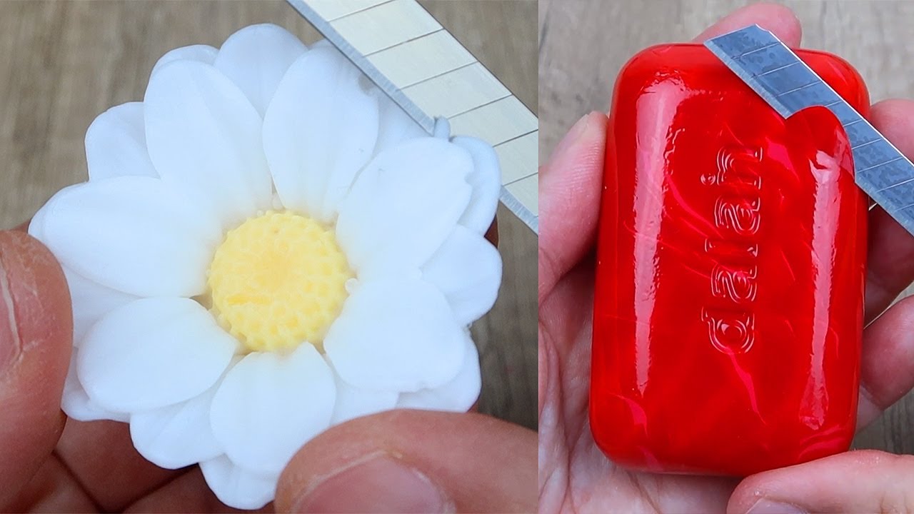 Relaxing Soap Cutting ASMR. Satisfying Soap and lipstick cutting. Corte de jabón - 798