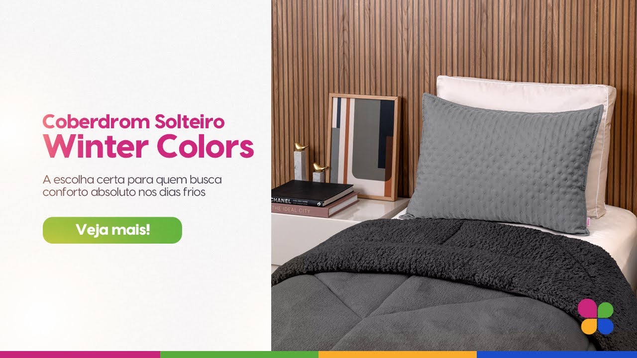 Conheça o Coberdrom Solteiro Winter Colors | Lavive