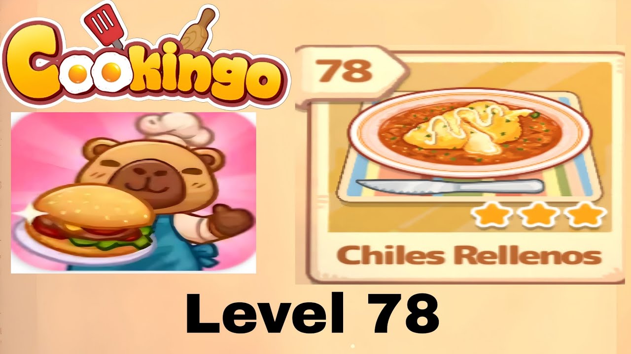 Cookingo perfect meal level 78 Solution and walkthrough for gameplay let's cooked meal