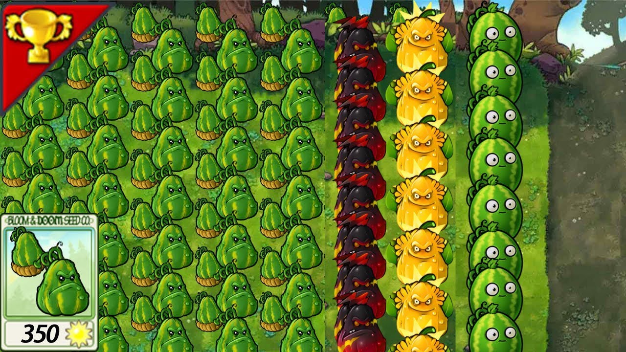 PVZ Fusion 3.2 - 99 SquashMelon Plant Fusion Vs 999 Zombies - Who Will Win?