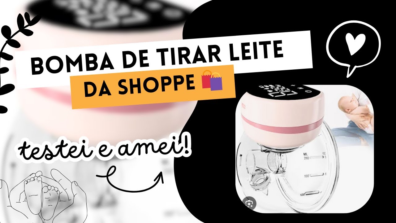 Bomba de tirar leite elétrica portátil da shoppe testei e amei !