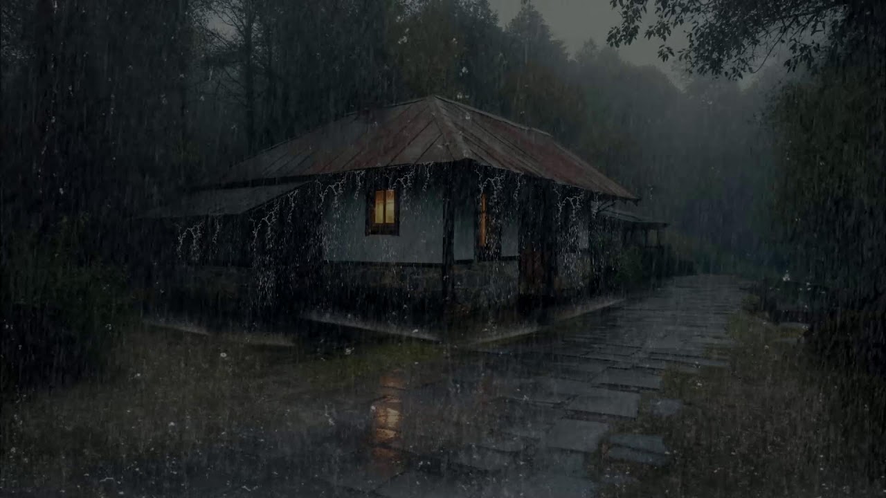 Gentle rain ambience to calm stress and guide deep sleep into soft relaxing tranquility