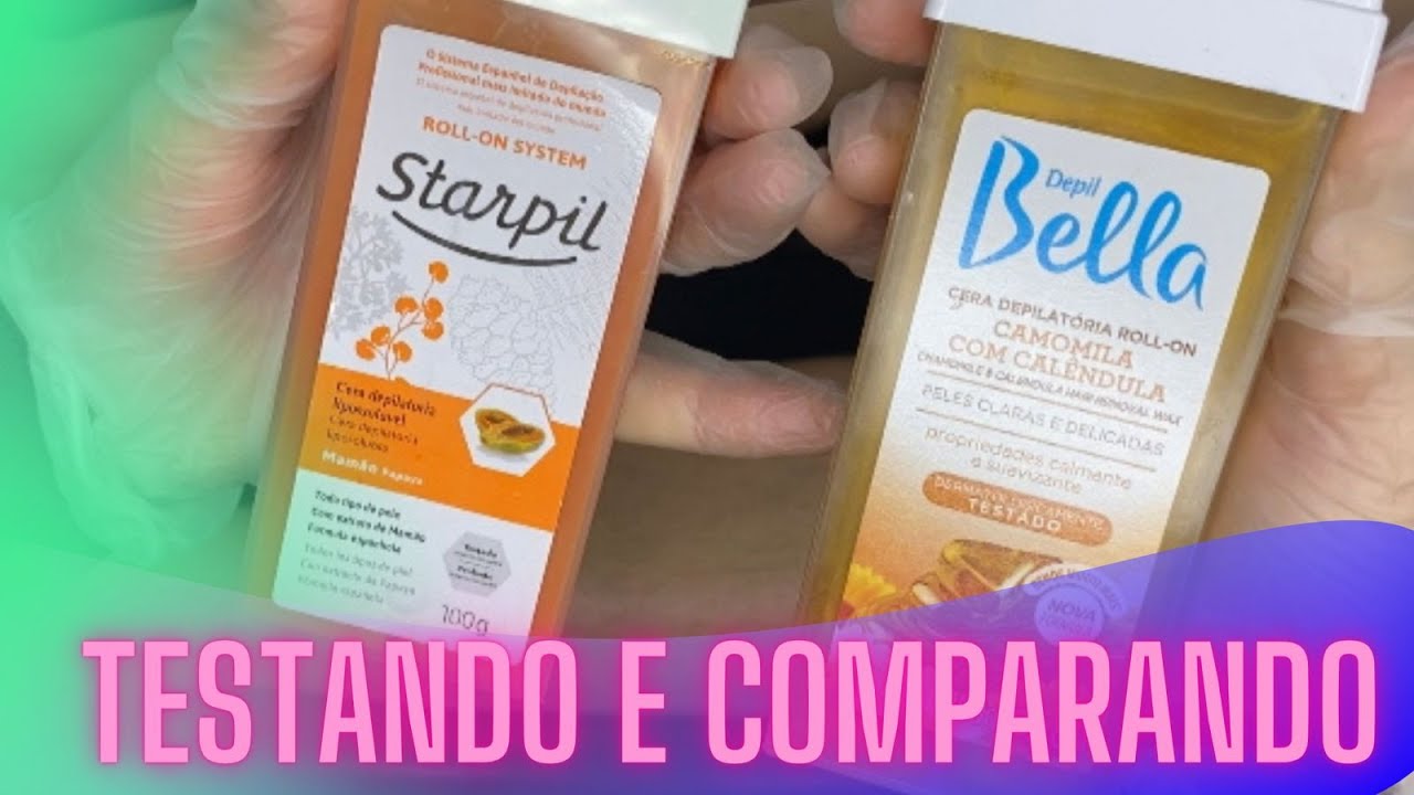 Depilação de Meia Perna Com Ceras Roll-on de Mamão e Camomila com Calêndula