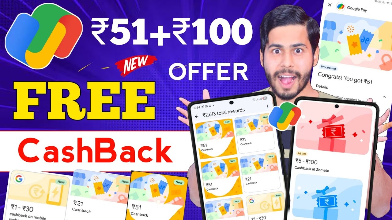 Google Pay New Offer 🔥 ₹51+₹100 FREE CashBack Offers, gpay new offer, google pay laddoo offer, gpay