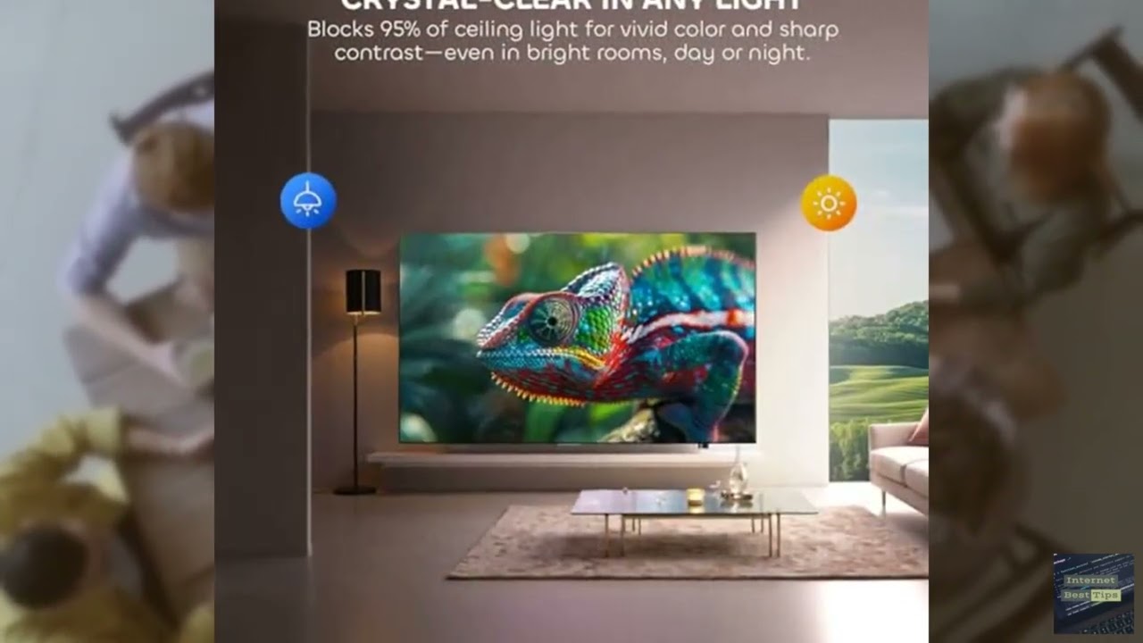 Review - NothingProjector Projector Screen, 132 inch Seamless Lenticular, ALR Ambient Cei
