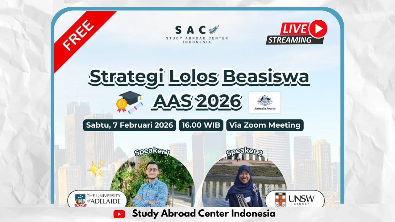 Free Webinar SAC -  Strategi Lolos Beasiswa AAS 2026