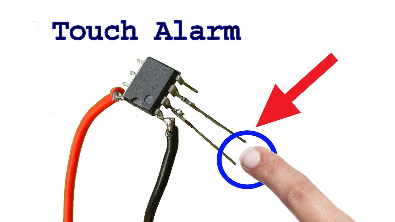 How to make Touch alarm using ne555 timer ic, diy touch bell