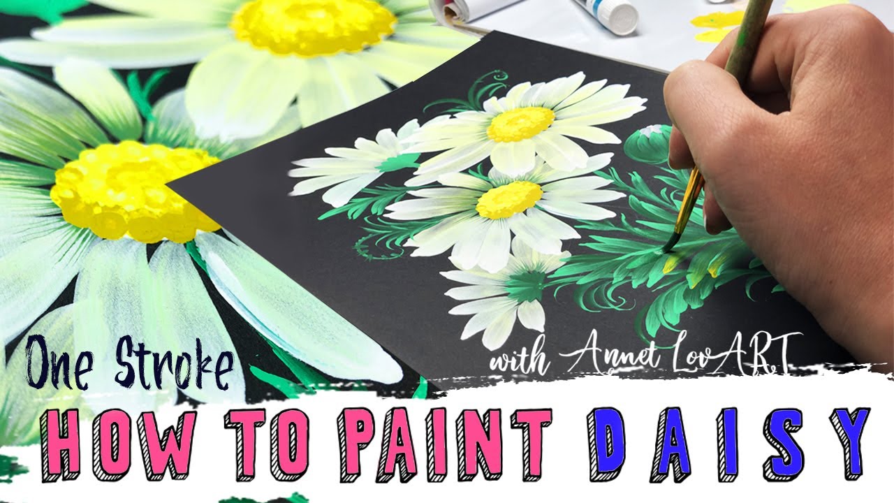 How to paint a daisy  | Painting Tutorial in acrylic for beginners