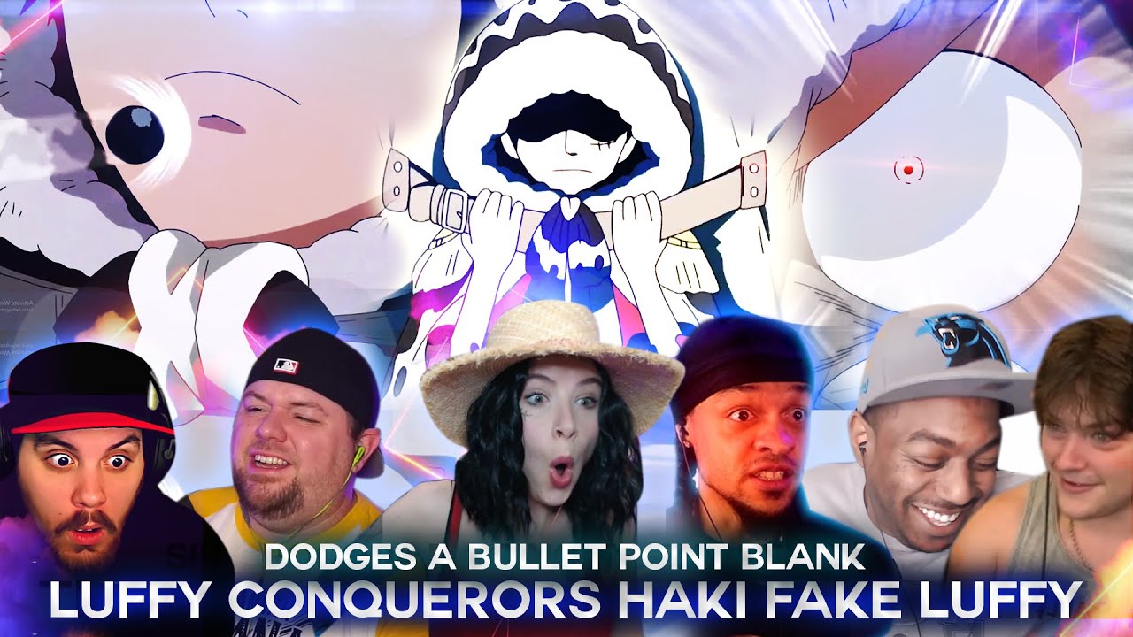 Luffy uses Conqueror's Haki on fake Luffy ! Reaction Mashup