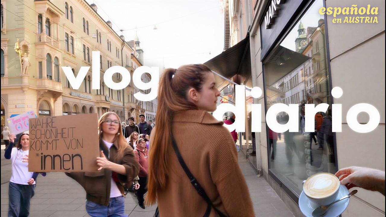 Vlog diario ✨ paseo por Graz, manifestaci&oacute;n 8M y el mejor caf&eacute; ☕