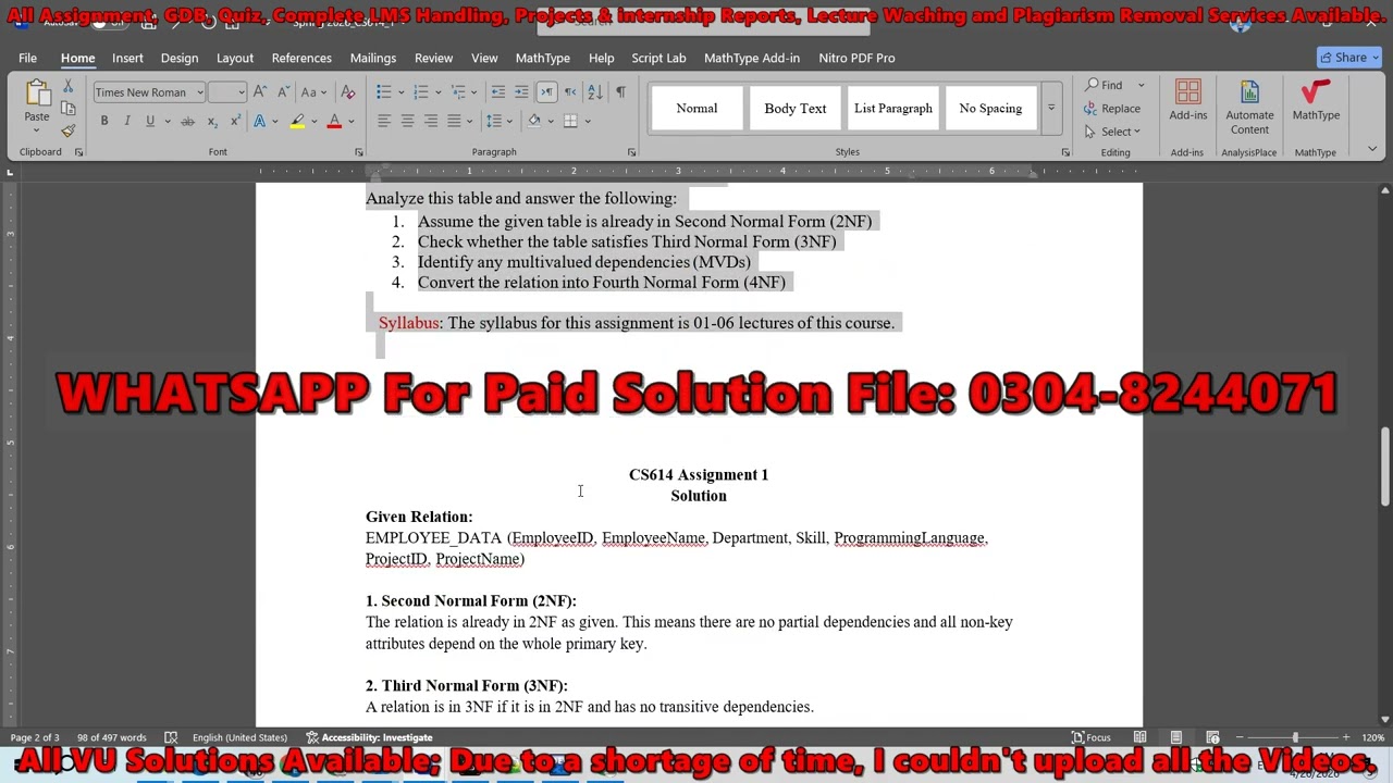 CS614 Assignment 1 Solution Spring 2026, CS614 Assignment 1 Solution 2026