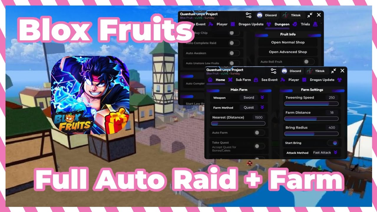 [QUANTUM ONYX] BLOX FRUITS Script No Key AUTO FARM, SEA EVENT, FRUIT MASTERY, PREHISTORIC, AUTO RAID