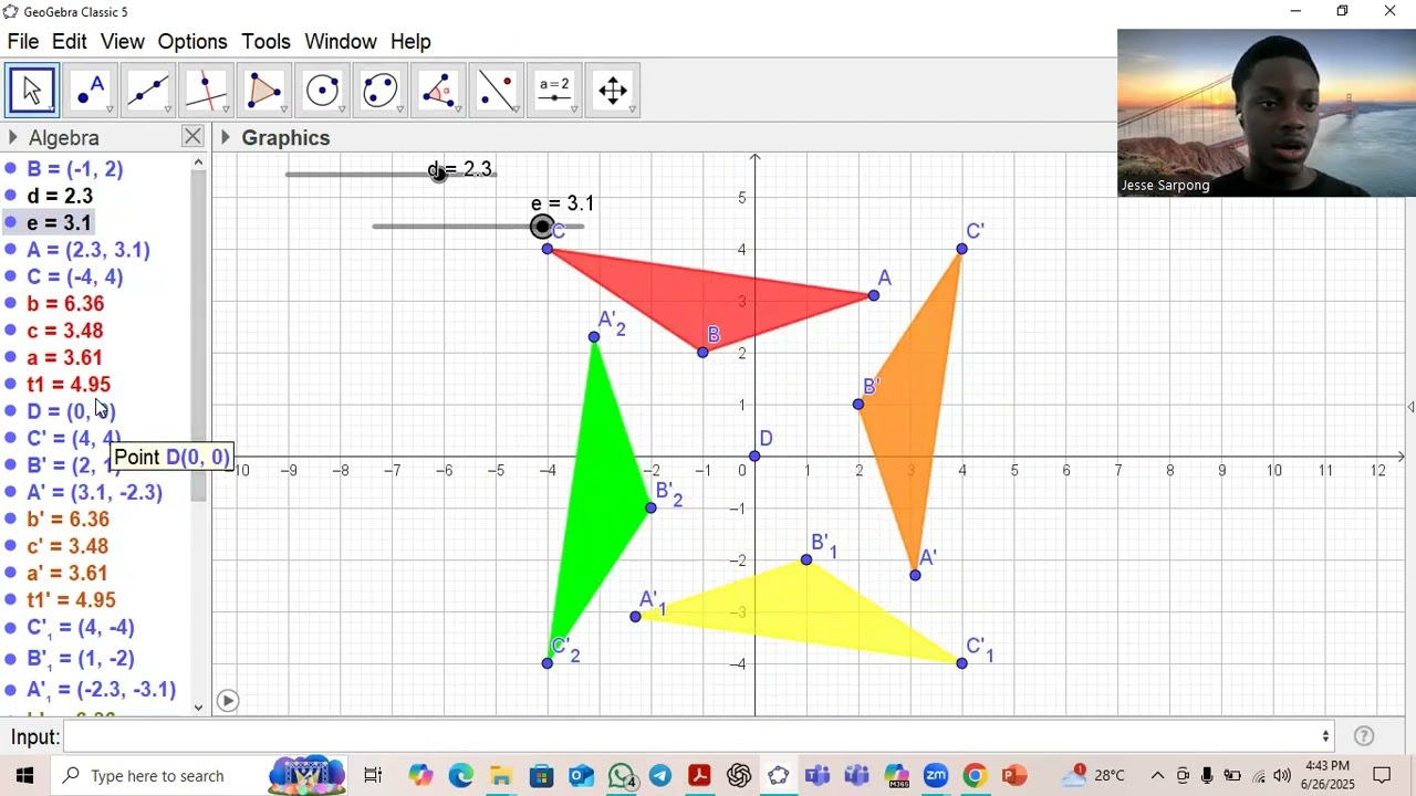 Transforming Polygons with GeoGebra: Reflection, Rotation, Translation, & Enlargement