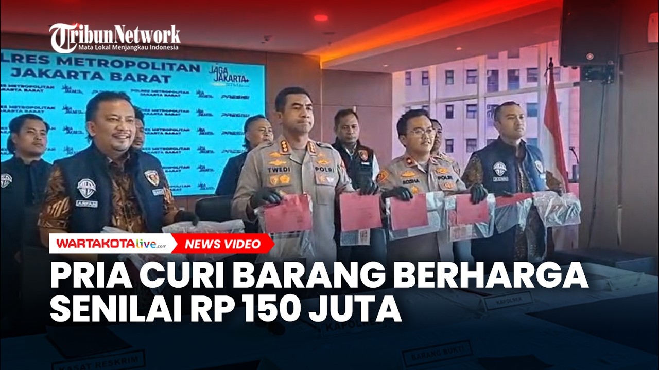 Seorang Pria Curi Barang Berharga Senilai Rp 150 Juta di Rumah Mewah