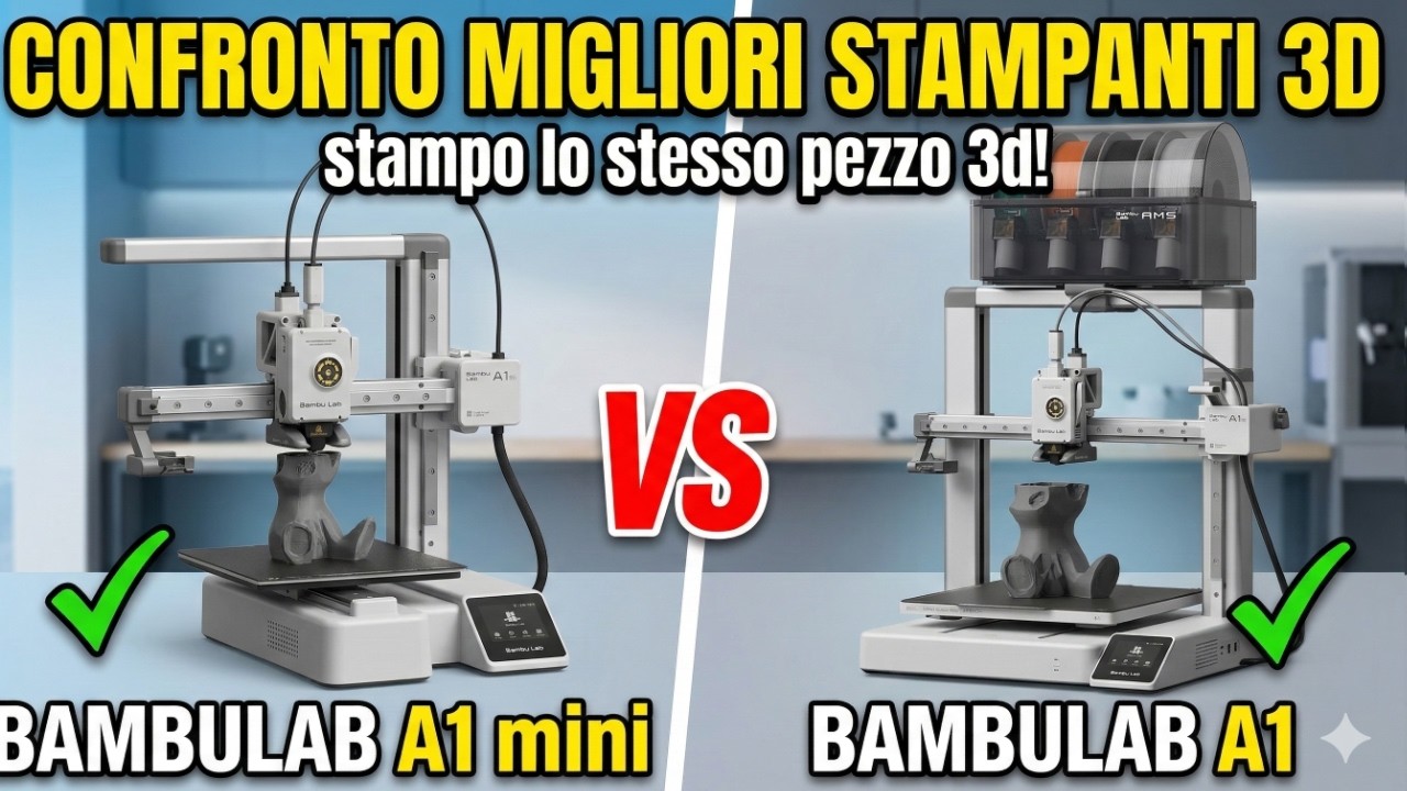 confronto Bambulab A1 vs A1 Mini: quale stampa 3d meglio?