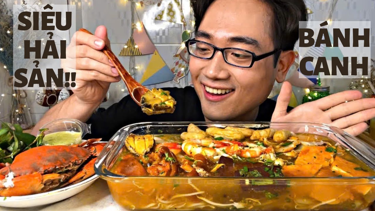 Mukbang Tô Bánh Canh Cua Siêu Hải Sản Với Dàn Topping Chất Lượng Cua Nguyên Con, Bào Ngư, Tôm,Thịt..