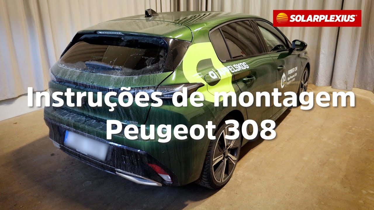 Montagem das películas Solarplexius no Peugeot 308