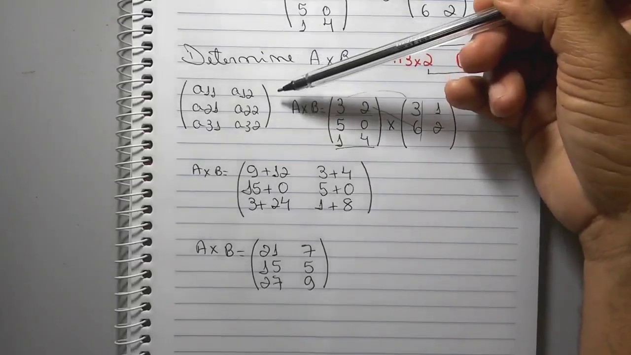Exercícios com  Multiplicação de Matrizes