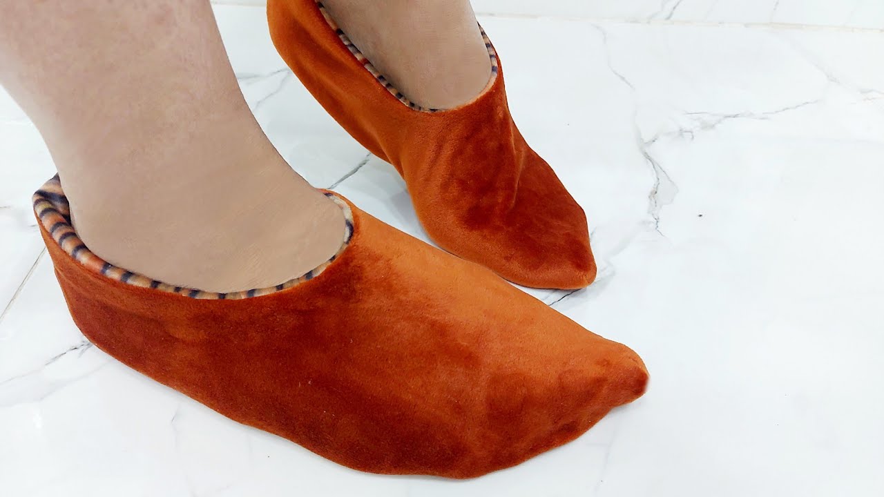 خياطة جوارب شتوية نازكة - winter socks cutting and stitching / winter socks for ladies
