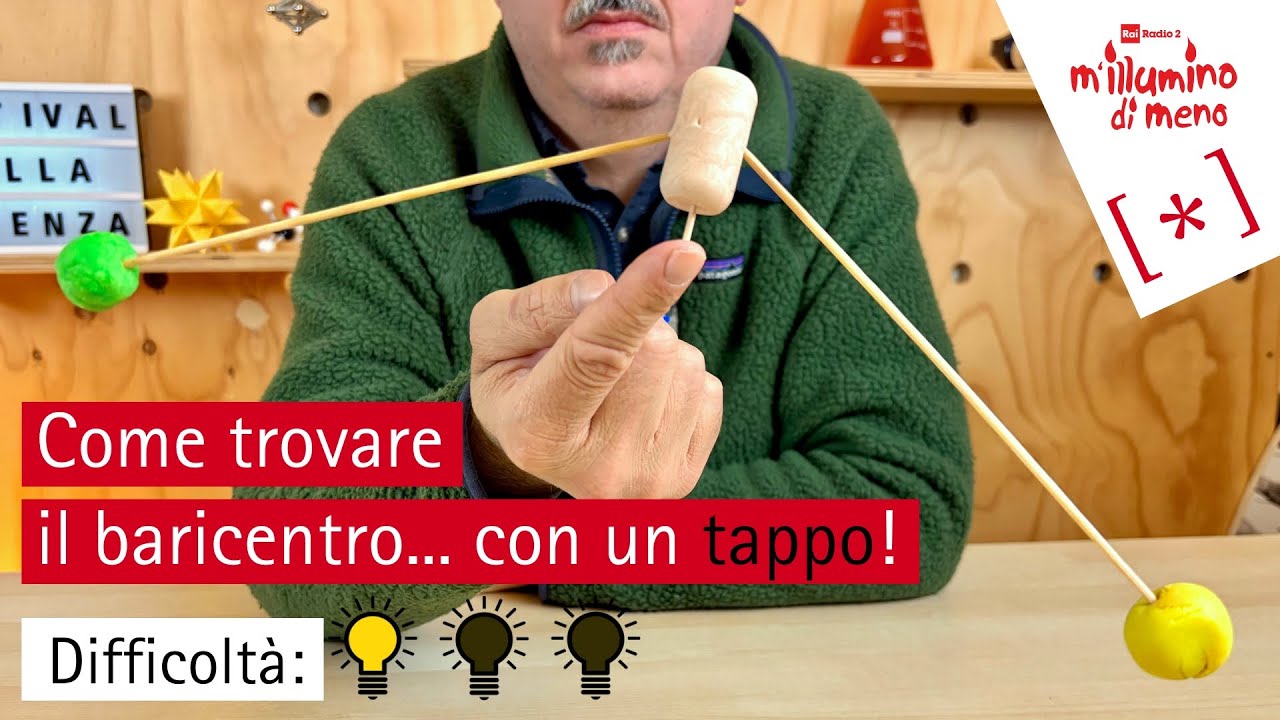 Come TROVARE IL BARICENTRO… con un tappo! - M'illumino di Meno 2026