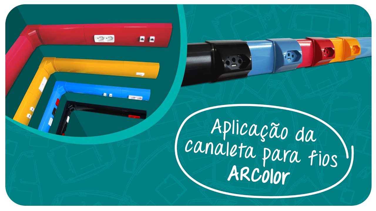 Aplicações das canaletas para fios ARColor Parcus