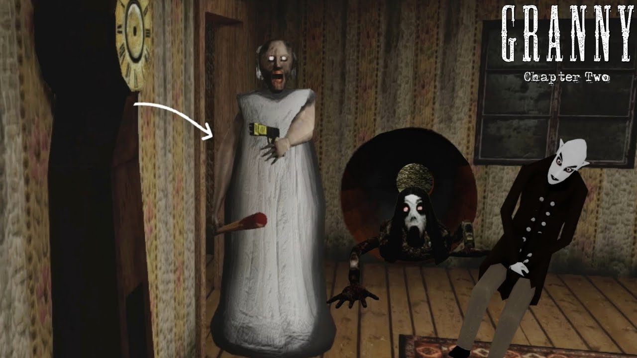 Granny can use Multiple Weapons with Crawling Slendrina in Granny 2 Rework New Update