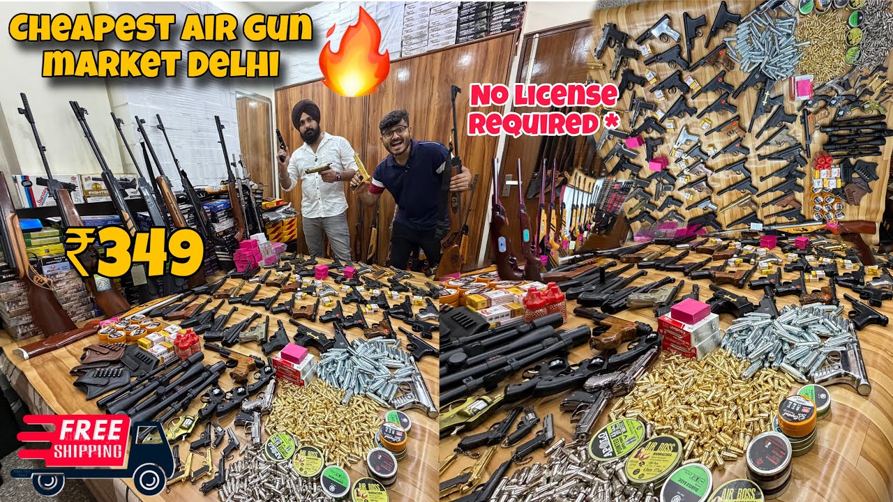 Cheapest Air Gun Market in Delhi | Air Pistol, 9mm Cork Gun, Lighter Gun, Air Rifle | Starting ₹349