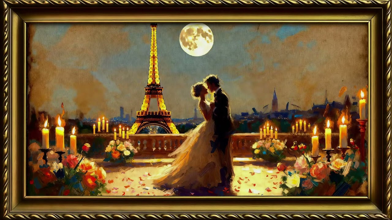 Vintage Gold Frame TV Art | Framed Artwork for Home Ambience | Valentine's Day 4K Screensaver