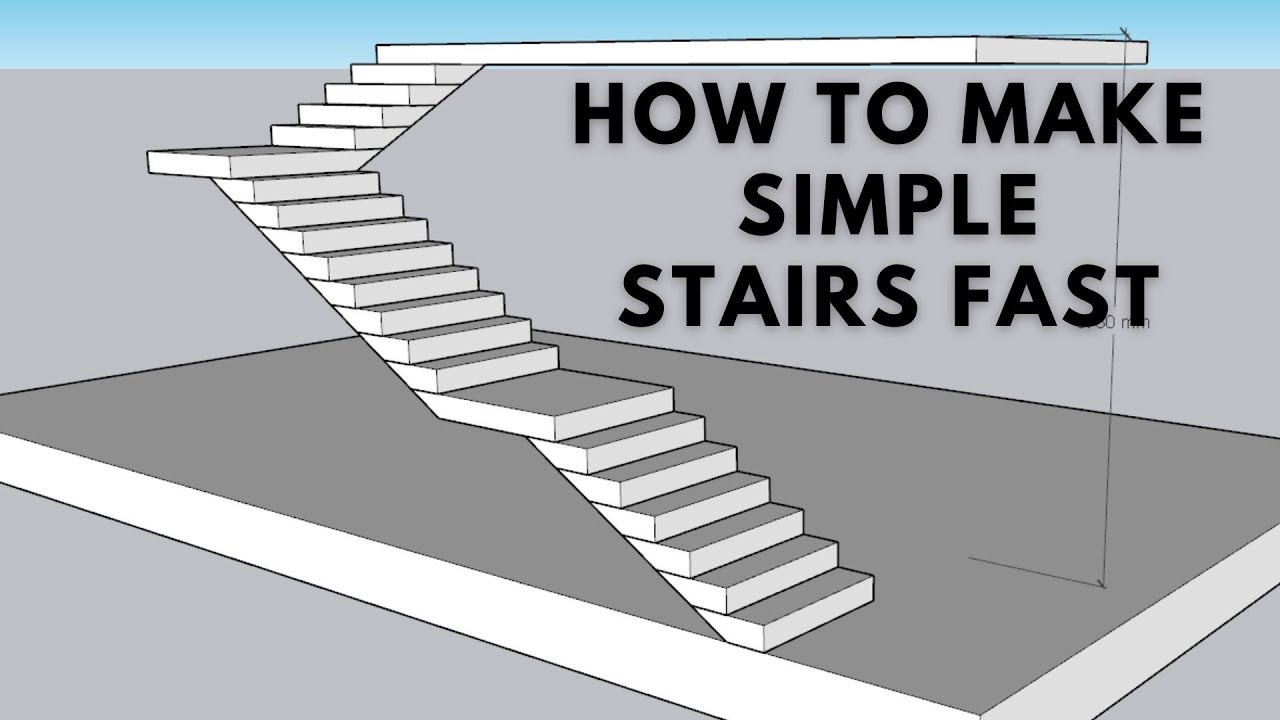 how to create simple stairs fast in sketchup