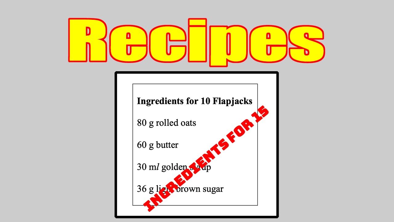 How to calculate ingredients for Recipes #recipe #proportion #scaleups #calculaterecipes