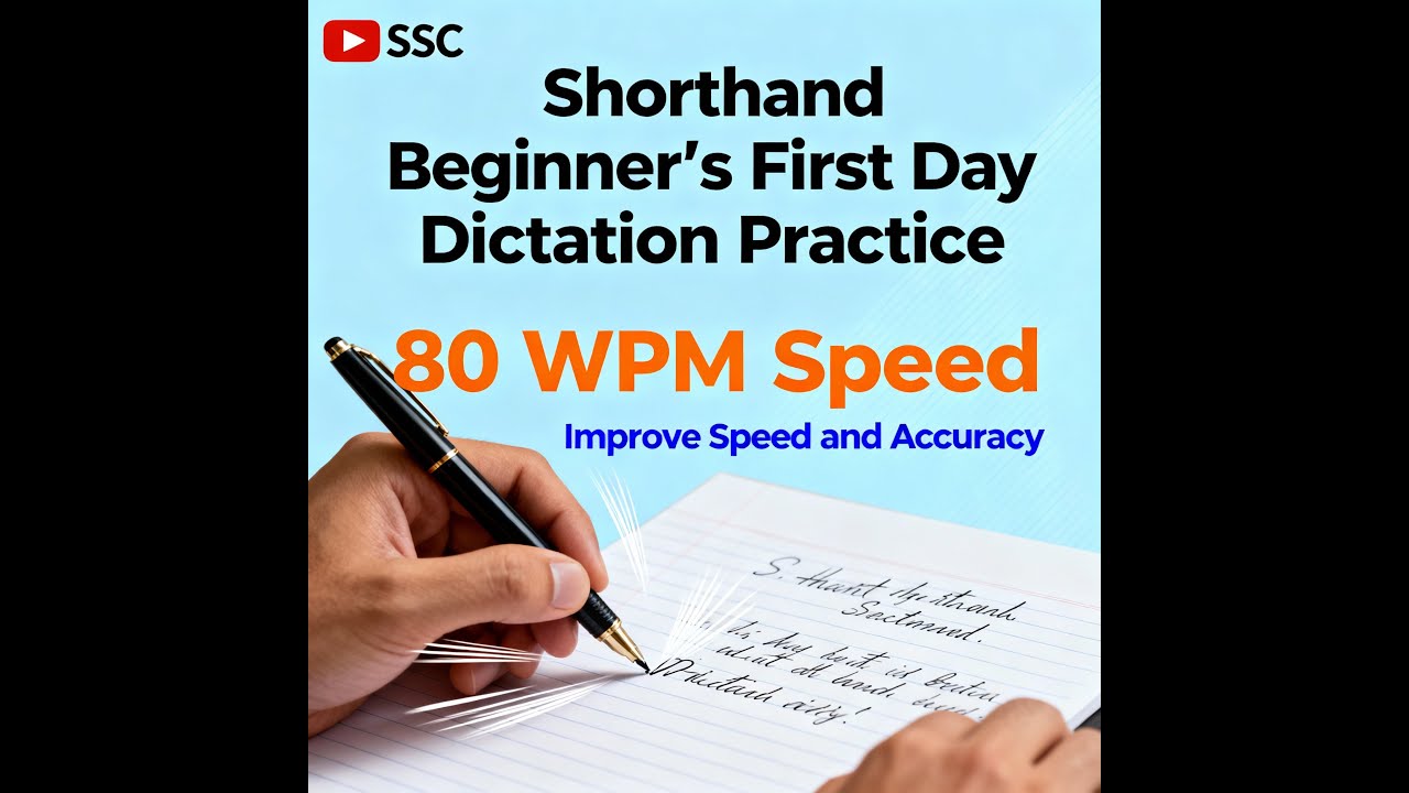 Shorthand Beginner’s First Day Dictation Practice | Improve Speed and Accuracy