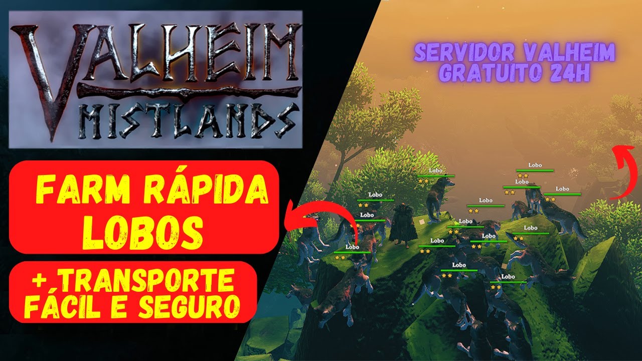 A Melhor Farme de Lobo e o Transporte Mais Seguro - Valheim 4K