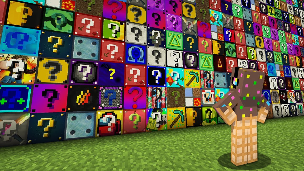 J'ai ajouté 250 LUCKY BLOCS sur cette vidéo Minecraft..