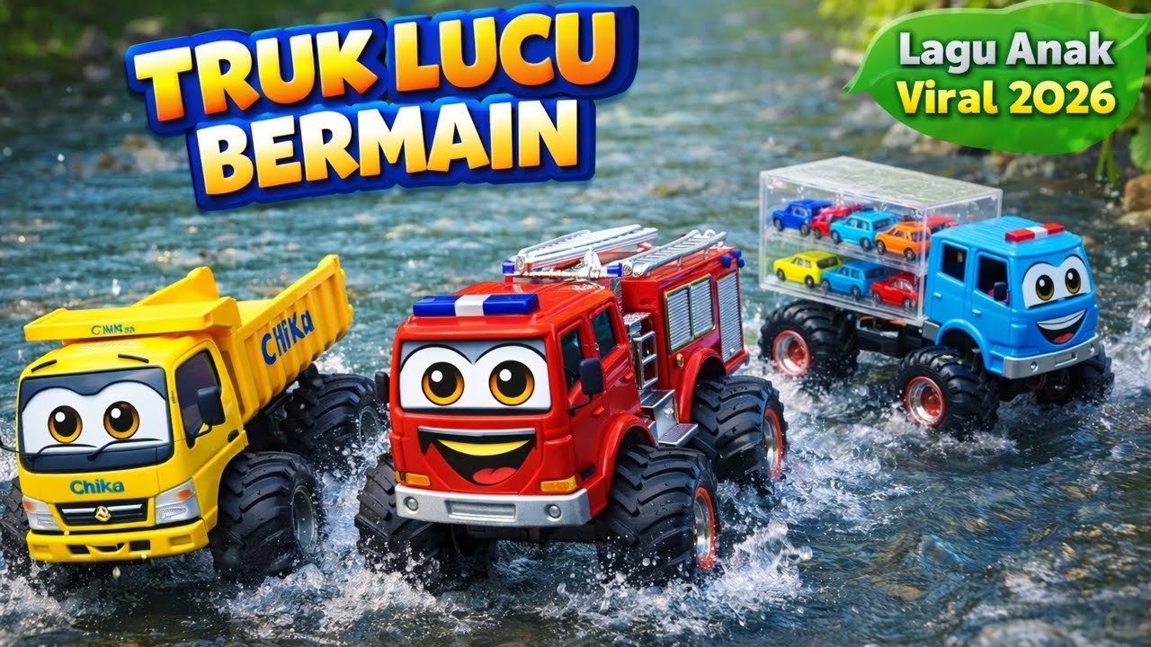 Roda Roda Truk 🚛🎵- Truk Lucu Bermain Di Hutan 🌳 | Lagu Truk Anak Edukatif Viral Terbaru 2026