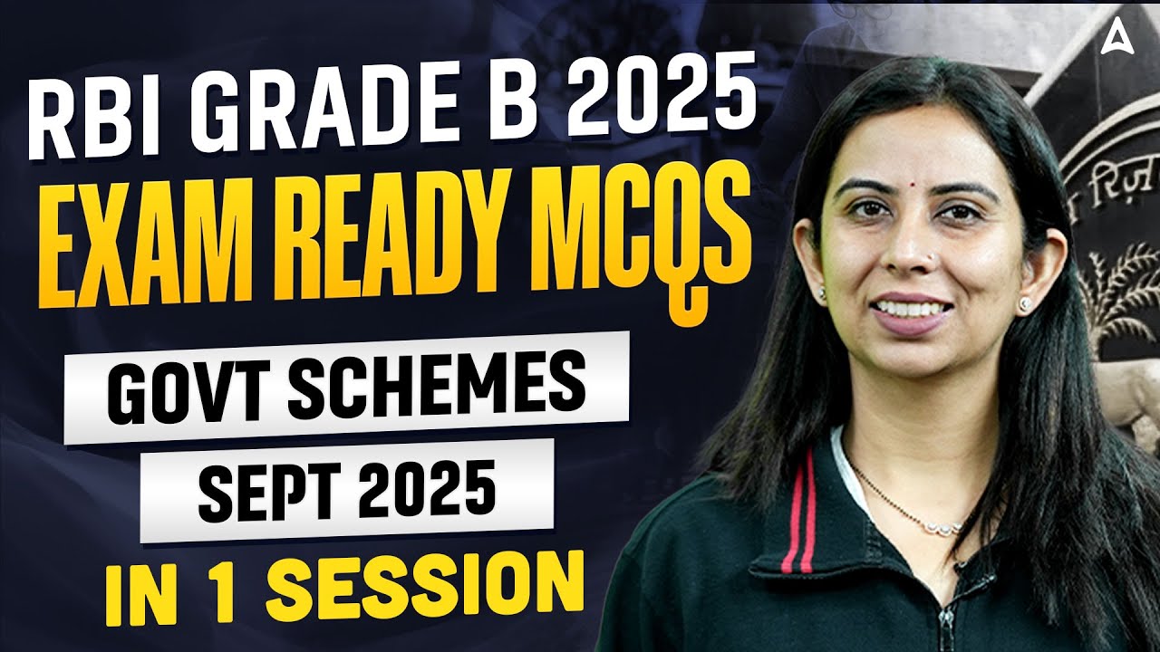 RBI Grade B 2025 | Exam Ready MCQs | Govt Schemes - Sept 2025 | By Ritika Chawla