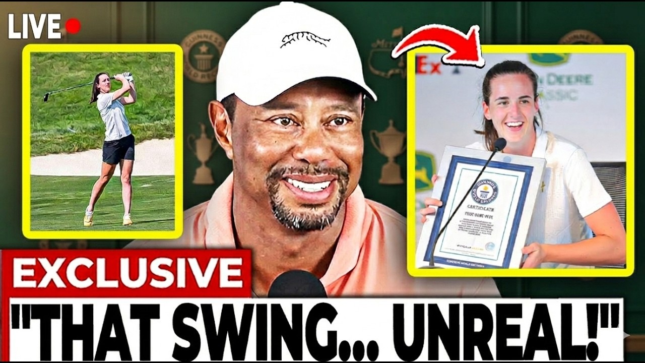 Caitlin Clark BREAKS Guinness World Record LIVE 😱 Tiger Woods LEFT SPEECHLESS! Historic Moment!