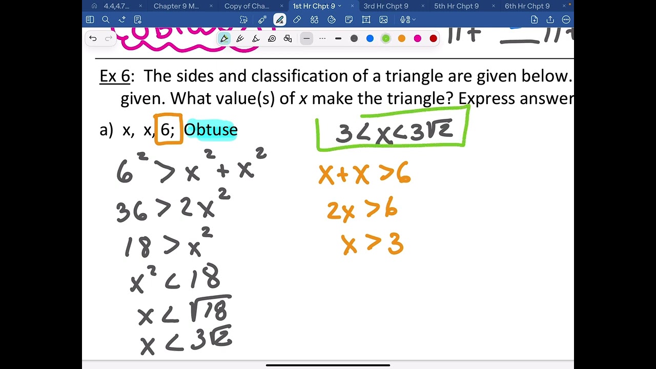 9.1 Apply the Pythagorean Theorem Part 3