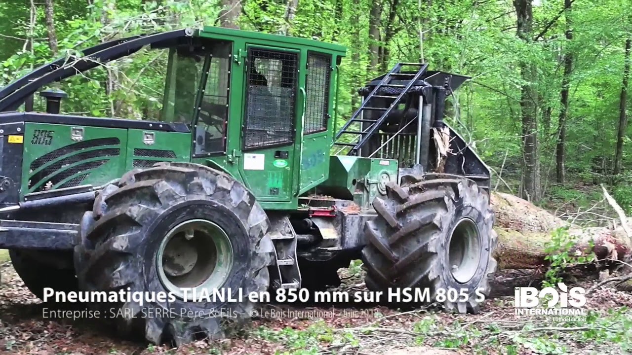 Minimiser les impacts au sol avec des pneus Tianli en 850 mm sur skidder HSM 805 S