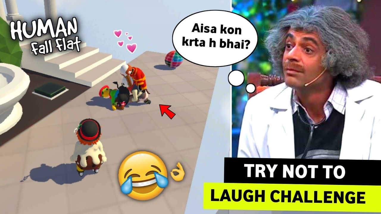 HUMAN FALL FLAT FUNNY MOMENTS - TRY NOT TO LAUGH CHALLENGE