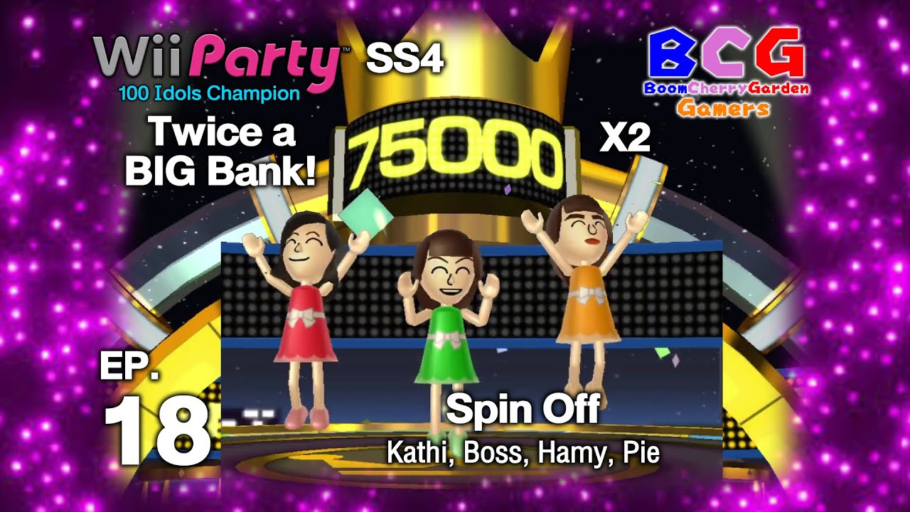 Wii Party 100 Idols Champion SS4 Ep 18 Spin Off Round 1 Game 18-4 Players