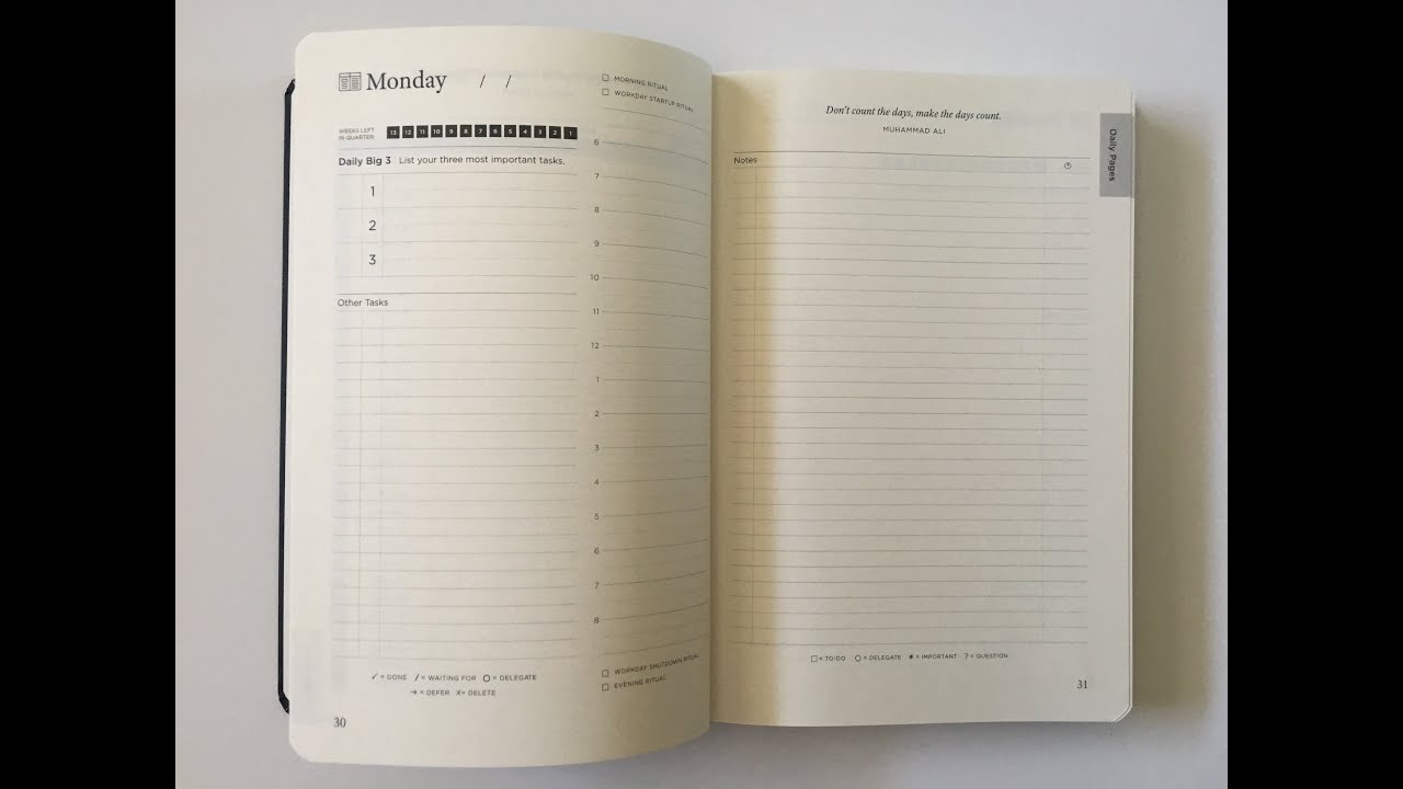 Видеообзор ежедневника Full Focus Planner (ежедневник для постановки целей на 2 страницы, без ука...