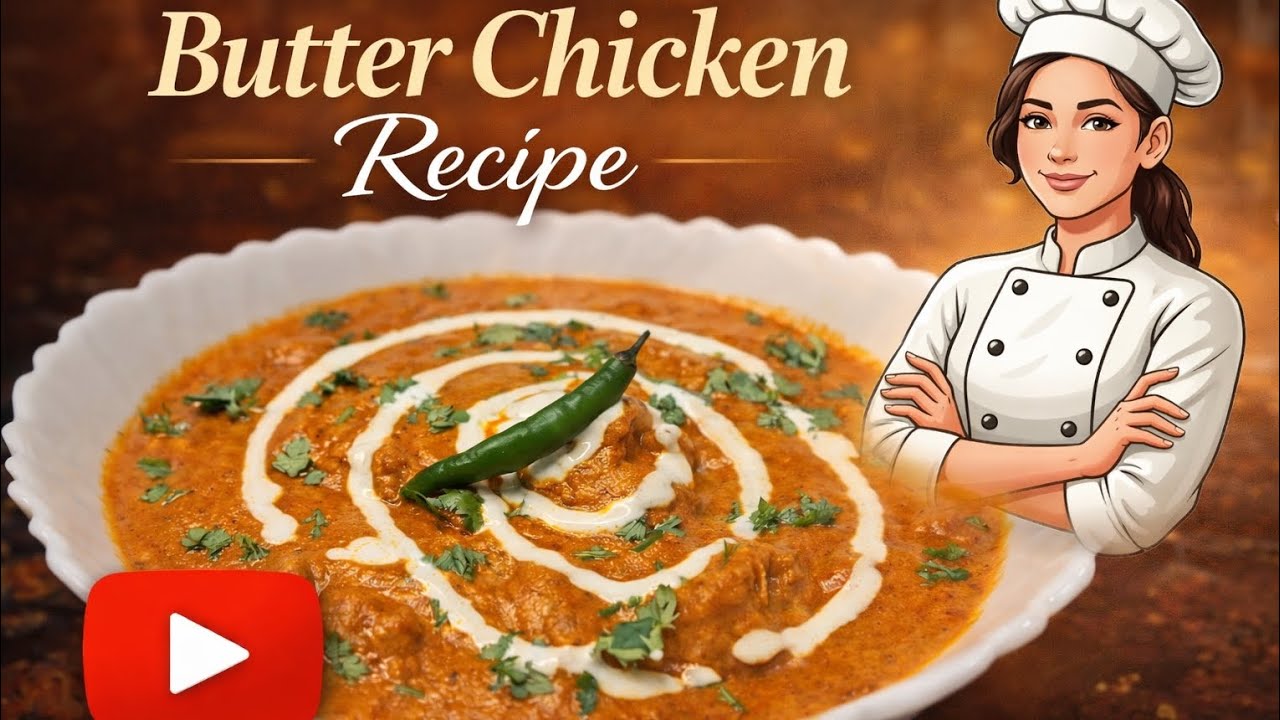 रसाळ आणि क्रीमी बटर चिकन बनवा घरच्या पद्धतीने 😋 | Easy Butter Chicken Recipe #recipe #butterchicken 