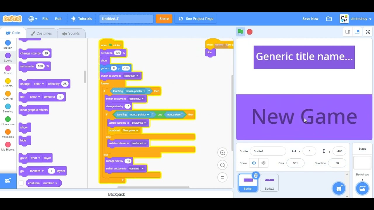 Haciendo un juego en Scratch desde 0