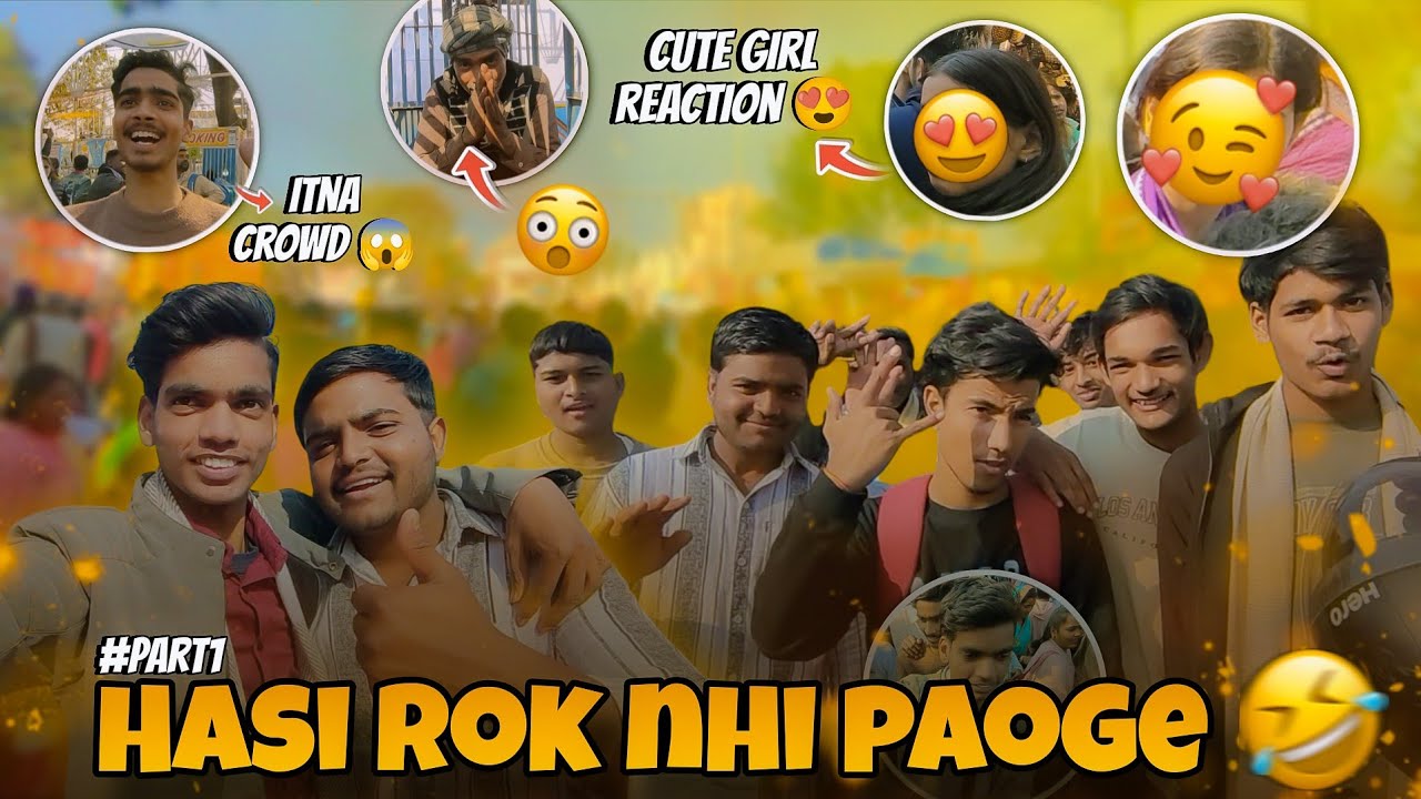 Gorakhnath Mela Full Masti With Friends 😅 | Juice pila do 😂 | Cute girls reaction 😍 | Part-1