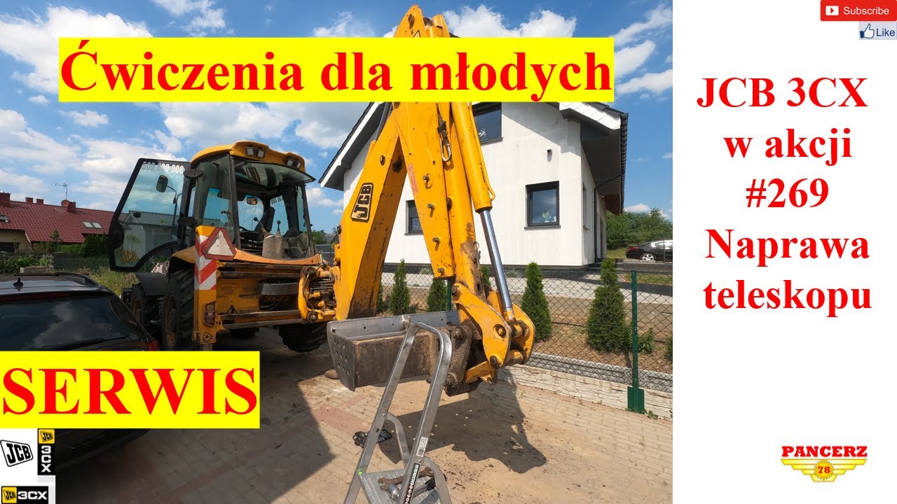 JCB 3CX w akcji # 269 Naprawa teleskopu. Serwis.